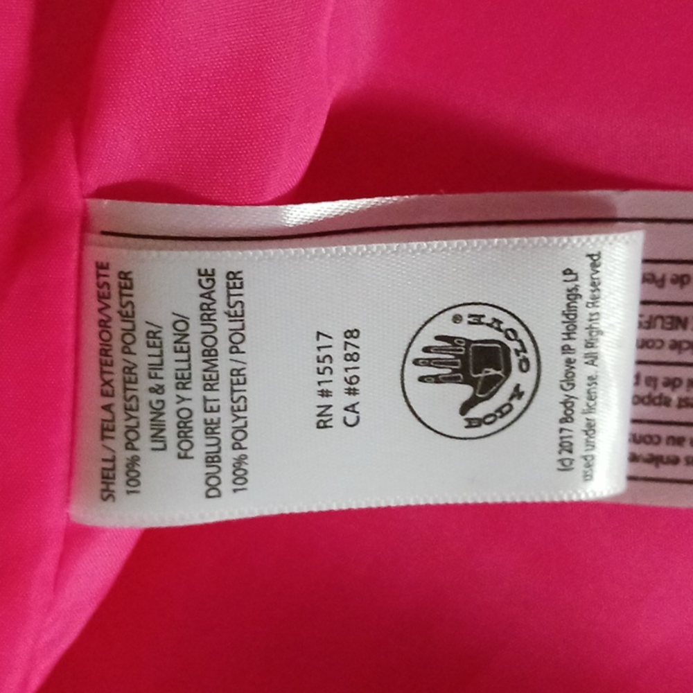 BODY GLOVE GIRL'S HOODED PUFFER JACKET PINK/GREY SIZE 7 - Picture 10 of 10